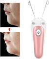 Visible Hair Removal Results - Zalviro Electric Threader Effectively Removing Fine Facial Hair from the Chin and Lip Area.