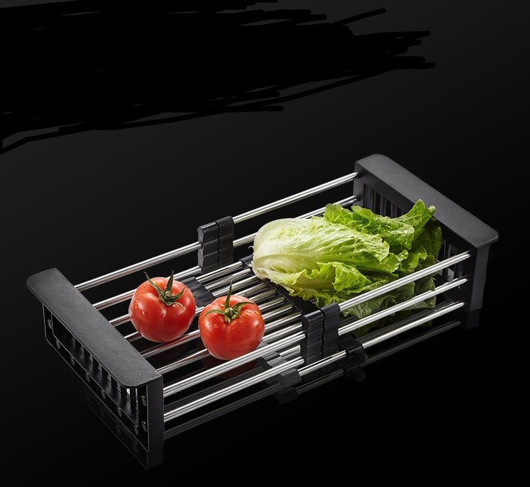 Zalviro Sink Basket used for Rinsing Fresh Vegetables - Quick Drainage Design for Tomatoes and Lettuce over the Sink.