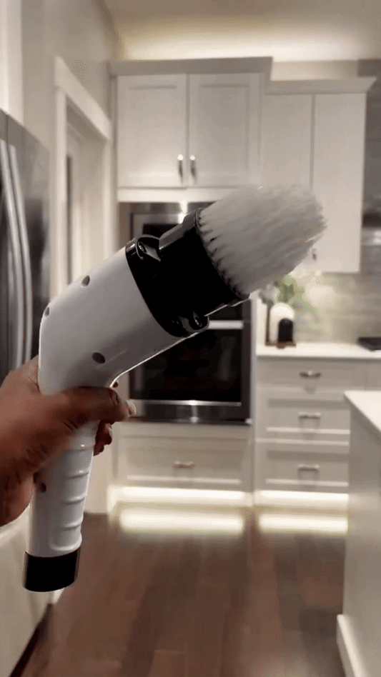 Electric Cordless Spin Scrubber - Powerful Handheld Bathroom and Kitchen Cleaning Brush