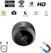 Product Feature Infographic Displaying Mini Wireless Camera Beside App Night Vision HD And U Shaped Magnetic Base Icons