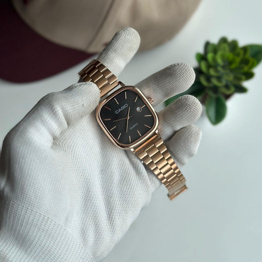 Zalviro Retro Collection: Classic square digital watches in vintage gold and sleek silver stainless steel.