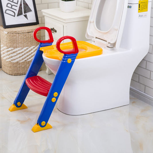 Foldable potty training toilet seat ladder for kids, easy to clean and install