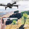 Real-world demonstration showing a traveler tracking their mountain hike location live on a smartphone screen connected directly to the flying drone.