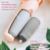 Two Dynamic Interchangeable Quartz Roller Heads Specifying Fine Micro Grits for Smoothing and Coarse Grits for Hard Skin