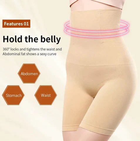 Zalviro High Waist Seamless Slimming Body Shaper Girdle Layout on Clean Studio Background