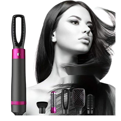 Professional 5-in-1 Ceramic Hot Air Styler with Multiple Interchangeable Attachments - Zalviro Click