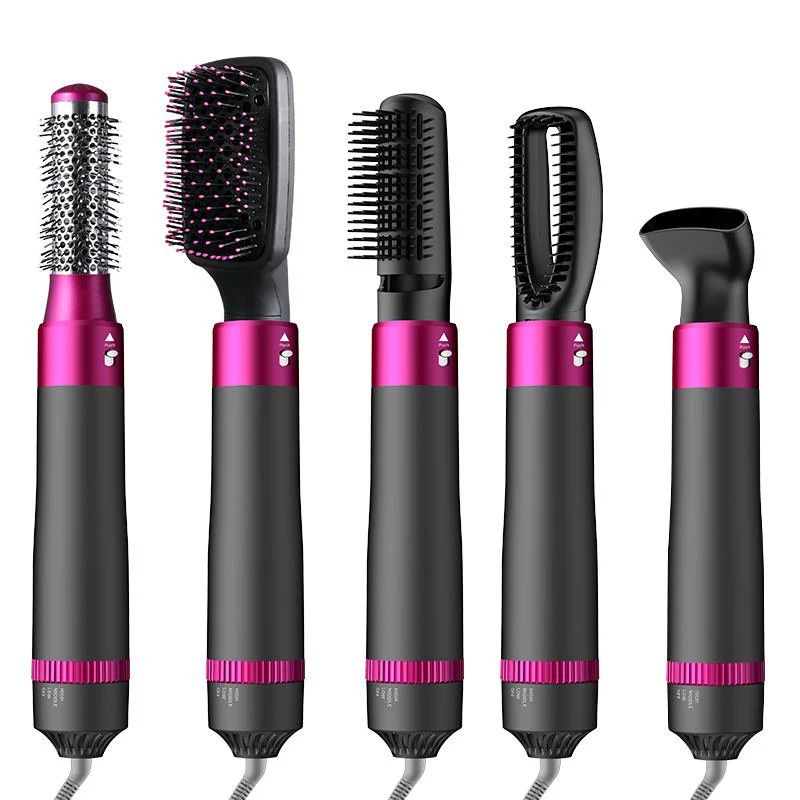 Full Set of 5 Interchangeable Brushes and Styling Heads for Hair Care - Zalviro Click