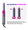 Curling barrel directions and attachment guide for 5-in-1 hair styler