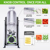 Zalviro Mandoline Knob Control Feature - Easy Adjustable Thickness Settings for Customized Vegetable Cutting and Meal Prep.