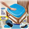 Hand Pressing On The Flexible Blue Ice Cushion Placed On A Wooden Chair Beside Portability Use Cases
