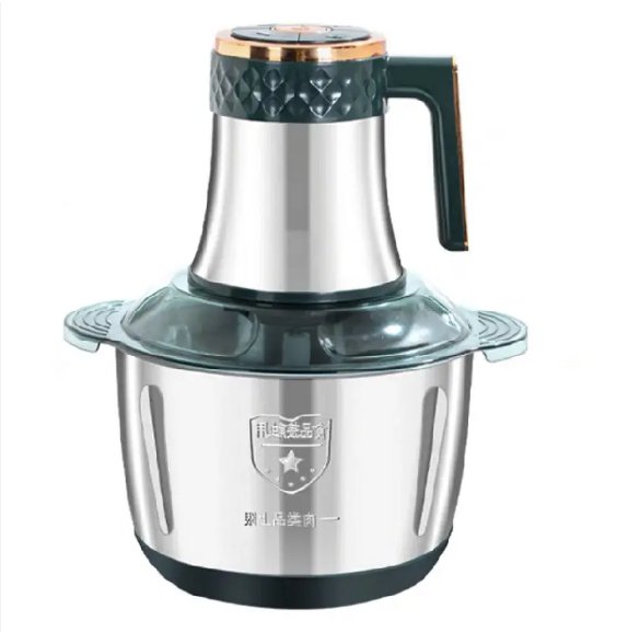Zalviro Stainless Steel Electric Food Chopper - Large Capacity Professional Meat Grinder with High-Speed Motor and Portable Handle.