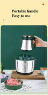 Easy-to-Use Zalviro Electric Chopper - Demonstrating the Portable Handle Design for Safe and Convenient Kitchen Operation.